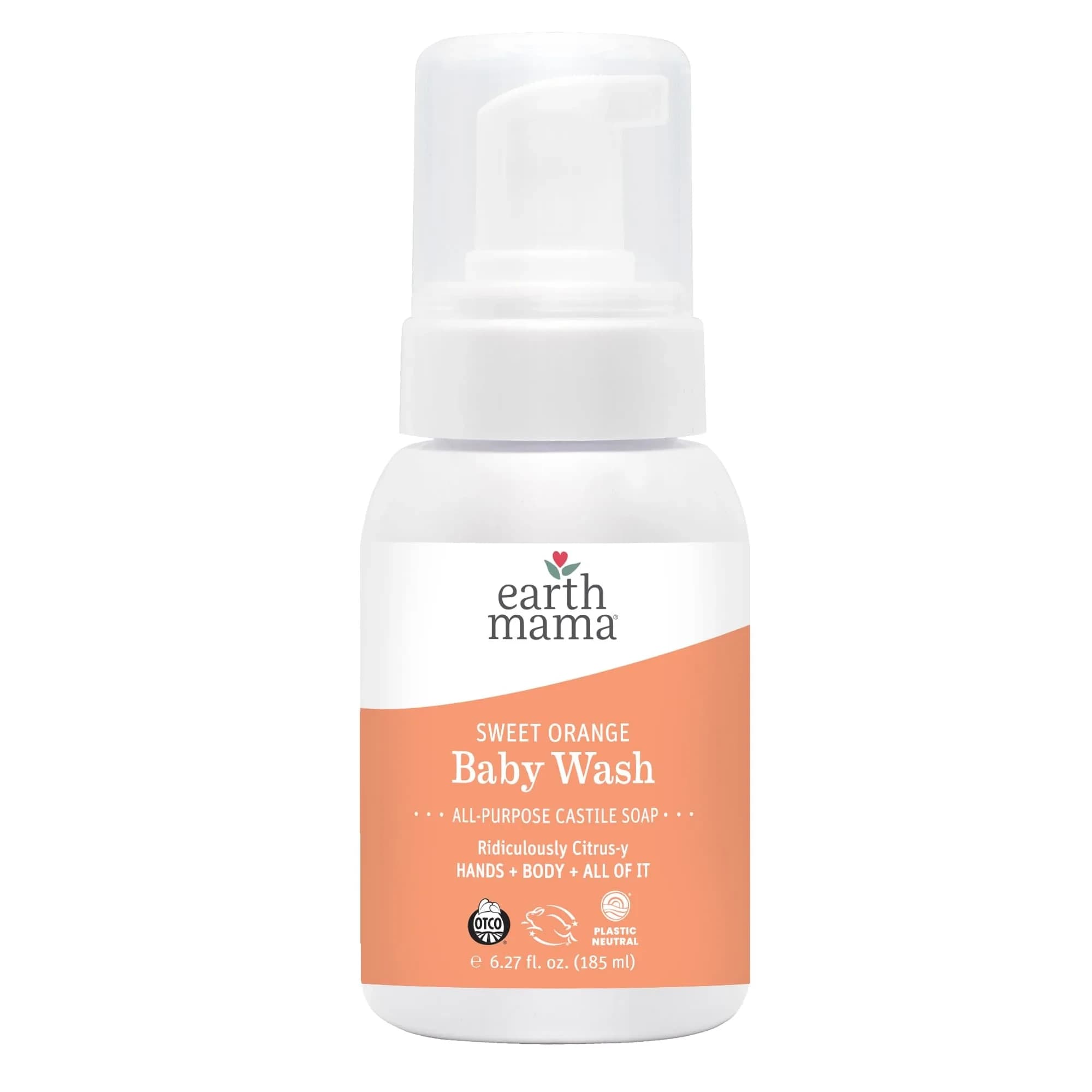 Earth Mama Simply Non-Scents Baby Wash Foaming Hand Soap 186ml (6.27 Fl Oz) | National Eczema Association Seal of Acceptance — Colorless