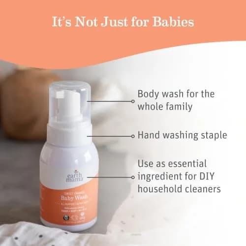 Earth Mama Sweet Orange Baby Wash Foaming Soap 185ml (6.27 Fl Oz) | Gentle Castile Soap for Sensitive Skin thumbnail 2