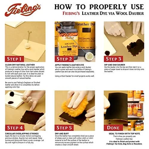 Fiebing's Red Leather Dye 118ml (4 Fl Oz) | Permanent Alcohol-Based Dye for Vegetable Tanned Leather thumbnail 4