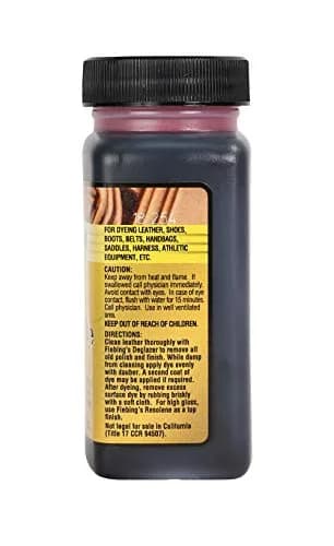 Fiebing's Red Leather Dye 118ml (4 Fl Oz) | Permanent Alcohol-Based Dye for Vegetable Tanned Leather thumbnail 2