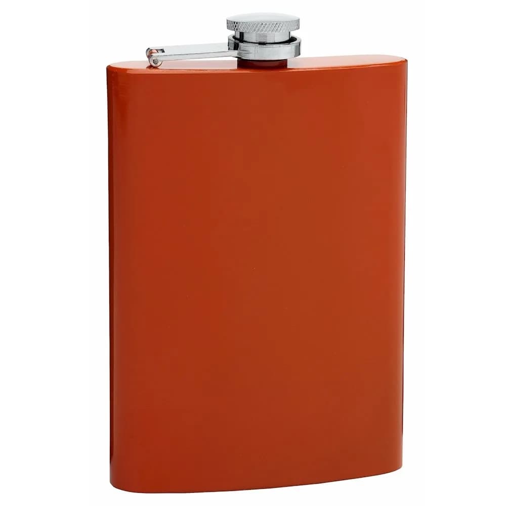 Top Shelf Flasks 8 oz Hip Flask with Leak Proof Cap | Burnt Orange Stainless Steel - main product image