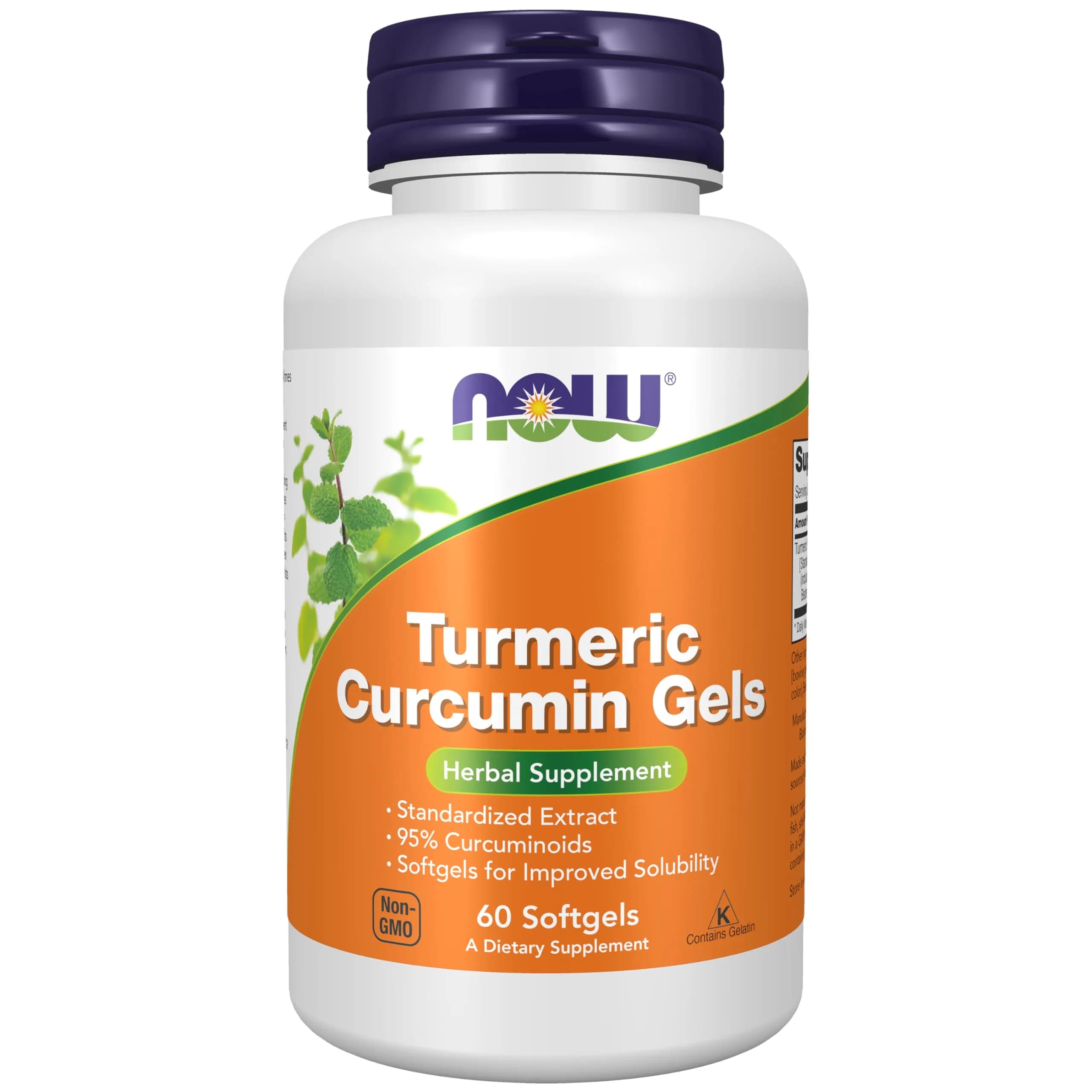 NOW Supplements Turmeric Curcumin 60 Softgels | Standardized Extract with 95% Curcuminoids - main product image