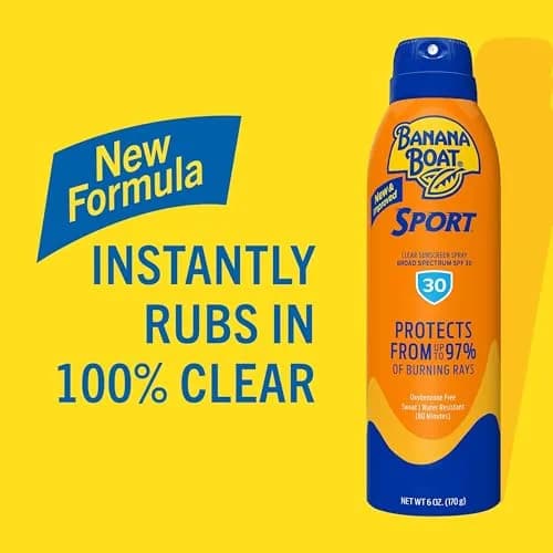 Banana Boat Sport Ultra SPF 30 Sunscreen Spray 177ml (6 oz Twin Pack) | Sweat & Water Resistant 80 Min thumbnail 2