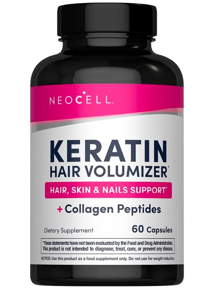 NeoCell Keratin Hair Volumizer 60 Capsules | Hair, Skin & Nails Support - main product image