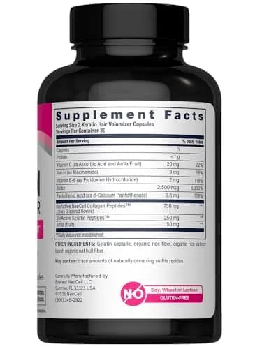 NeoCell Keratin Hair Volumizer 60 Capsules | Hair, Skin & Nails Support thumbnail 2