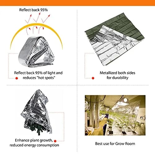 NAVADEAL Silver Highly Reflective Mylar Film Sheets 210cm x 120cm (82" x 47") | Increase Plant Growth & Save Power thumbnail 3