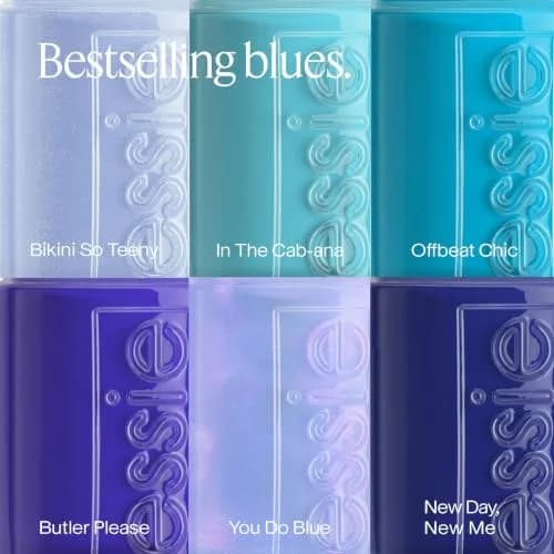 essie Nail Polish Bikini So Teeny 0.46 Fl Oz | Glossy Sparkling Blue, Trendy & Durable thumbnail 7