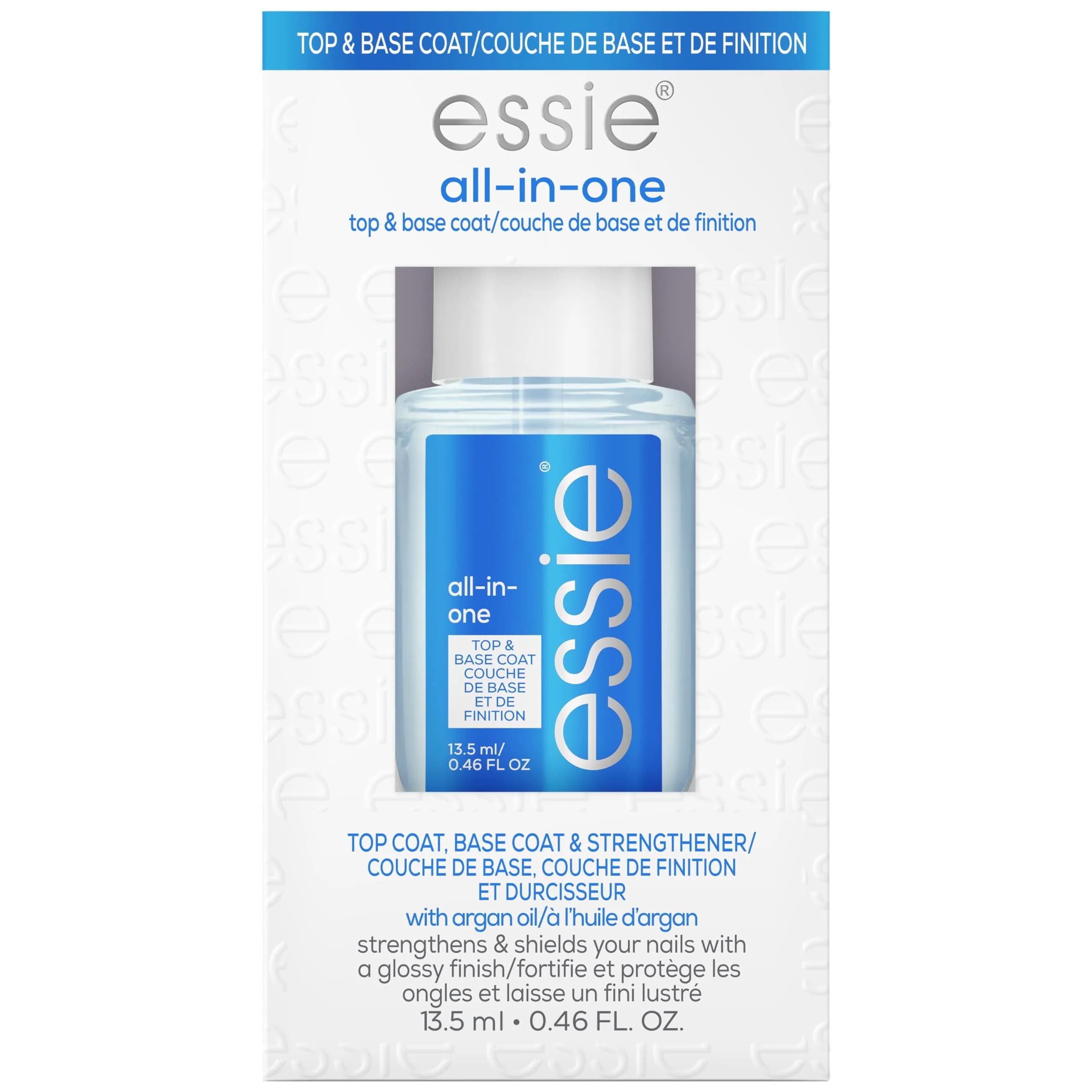 essie Gel Setter Top Coat Nail Polish 13ml (0.46 fl oz) | Gel-Like Finish & Chip Resistance — ALL IN ONE BASE COAT & TOP COAT