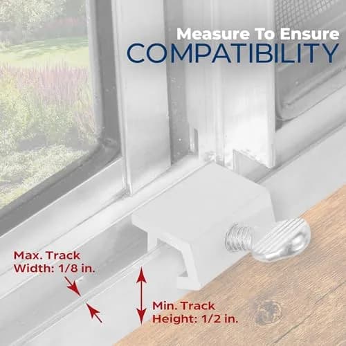 Prime-Line Sliding Window Security Lock for 1/8 in. Rail, Aluminum (4 Pack) | Secure & Ventilate Windows thumbnail 2