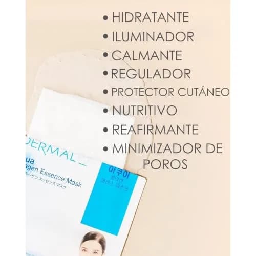 DERMAL 16 Collagen Korean Essence Sheet Mask Variety Pack, 23ml (0.78 Fl Oz) | Hydrating, Soothing, Brightening thumbnail 4