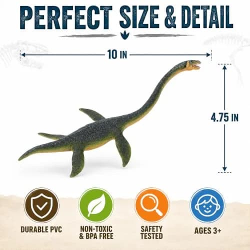 Safari Ltd. Elasmosaurus Figurine - Detailed 10" Marine Dinosaur - Educational Toy for Kids 3+ thumbnail 3