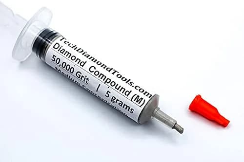 TechDiamondTools Diamond Polishing Compound 5g Syringe | 50,000 Grit (0-0.5 Micron) for Mirror Finish on Metal, Glass, Gemstones thumbnail 3