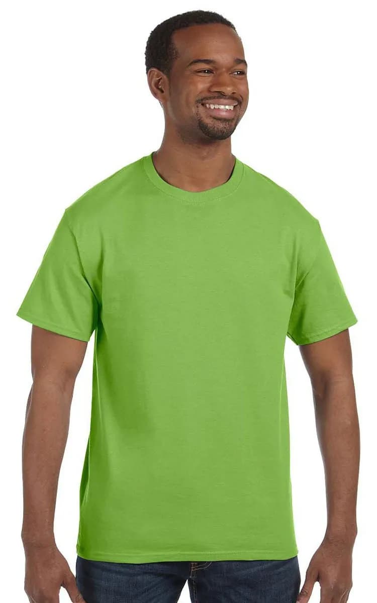 Jerzees Dri-Power 50/50 Cotton/Poly Long Sleeve T-Shirt Light Blue XL | Breathable & Durable — Kiwi / Small