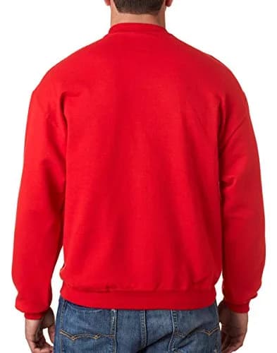 Jerzees Adult 9.5 oz. Super Sweats® NuBlend® Fleece Crew S SAFETY GREEN | Pill-Resistant Sweatshirt thumbnail 2