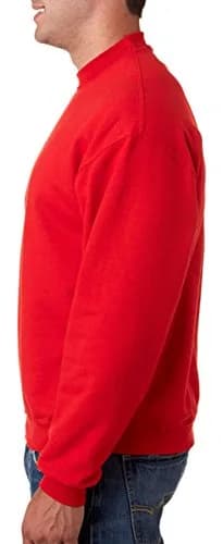 Jerzees Adult 9.5 oz. Super Sweats® NuBlend® Fleece Crew S SAFETY GREEN | Pill-Resistant Sweatshirt thumbnail 3