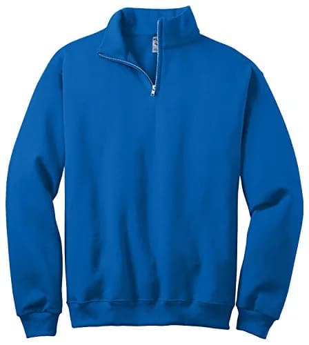 Jerzees NuBlend 1/4-Zip Cadet Collar Sweatshirt 8 oz. | Preshrunk Cotton/Polyester, Long Sleeve, Royal thumbnail 1