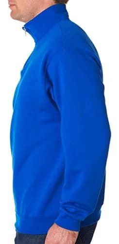Jerzees NuBlend 1/4-Zip Cadet Collar Sweatshirt Maroon Medium | Warm & Durable Fleece for Indian Winters thumbnail 2