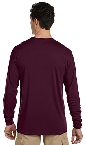 Jerzees Dri-Power Performance Long Sleeve T-Shirt White Medium | Moisture-Wicking Polyester thumbnail 3