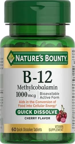Nature's Bounty Vitamin B12 Microlozenge 1000mcg Cherry thumbnail 1