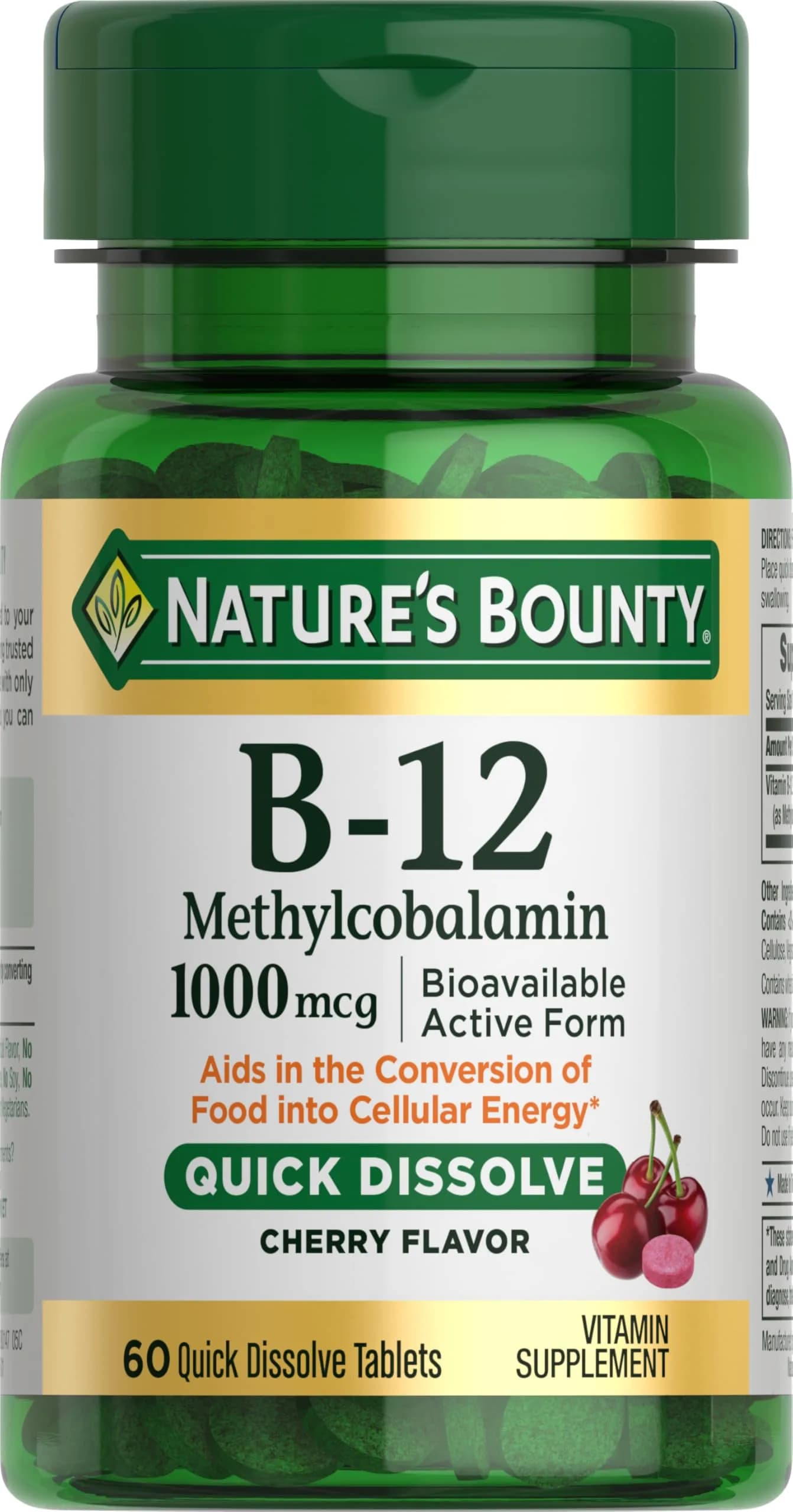 Nature's Bounty Vitamin B12 Microlozenge 1000mcg Cherry - main product image