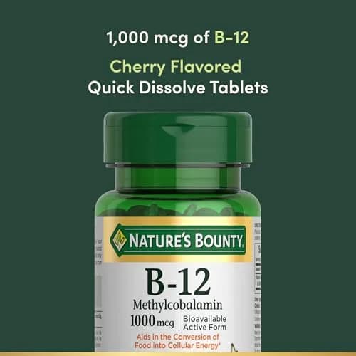 Nature's Bounty Vitamin B12 Microlozenge 1000mcg Cherry thumbnail 3