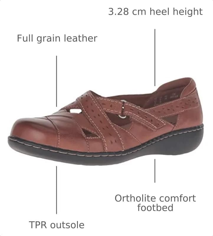 Clarks Women's Ashland Spin Q Slip-on Loafer 12 Narrow | Lightweight Leather Comfort thumbnail 4
