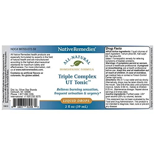 Native Remedies Triple Complex UT Tonic 2 Fl Oz | Supports Urinary & Bladder Comfort thumbnail 5