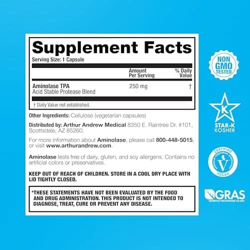 Arthur Andrew Medical Aminolase TPA 90 Capsules | Supports Protein Absorption & Muscle Synthesis thumbnail 5