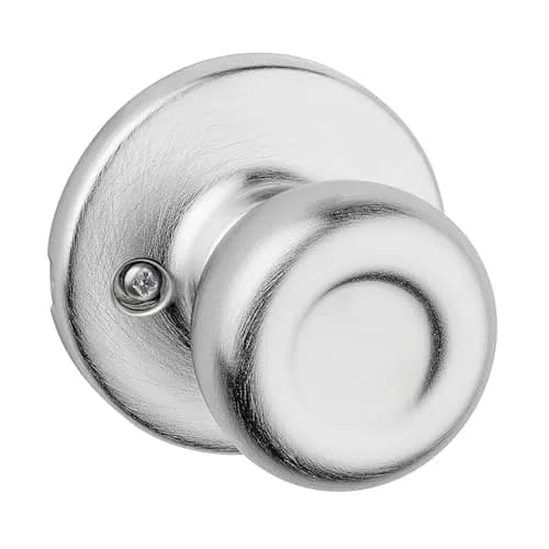 Kwikset Tylo Dummy Door Knob Satin Chrome | Classic Non-Turning Interior Handle thumbnail 1