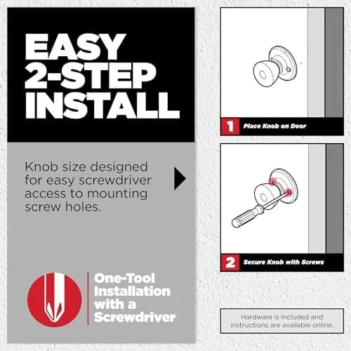 Kwikset Tylo Dummy Door Knob Satin Chrome | Classic Non-Turning Interior Handle thumbnail 3