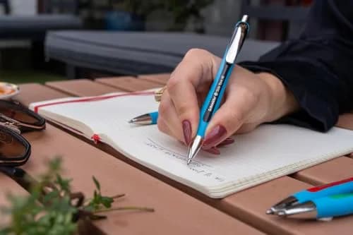 Schneider Slider Rave XB Ballpoint Pen, 1.4mm Extra Broad, Light Blue Barrel, Black Ink, Box of 5 Pens | Smooth Viscoglide Ink thumbnail 3