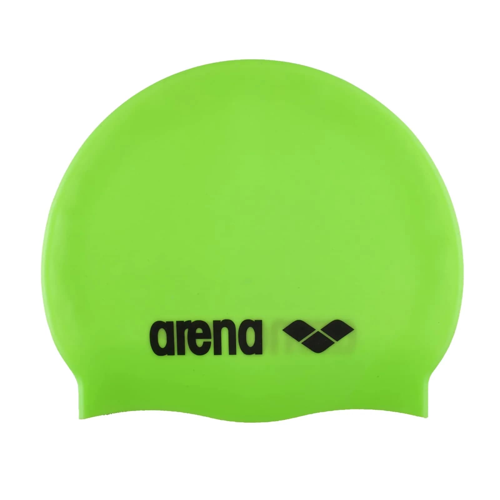 Arena Classic Unisex Silicone Swim Cap for Women and Men, Acid Lime/Silver | Hydrodynamic, Durable & Comfortable