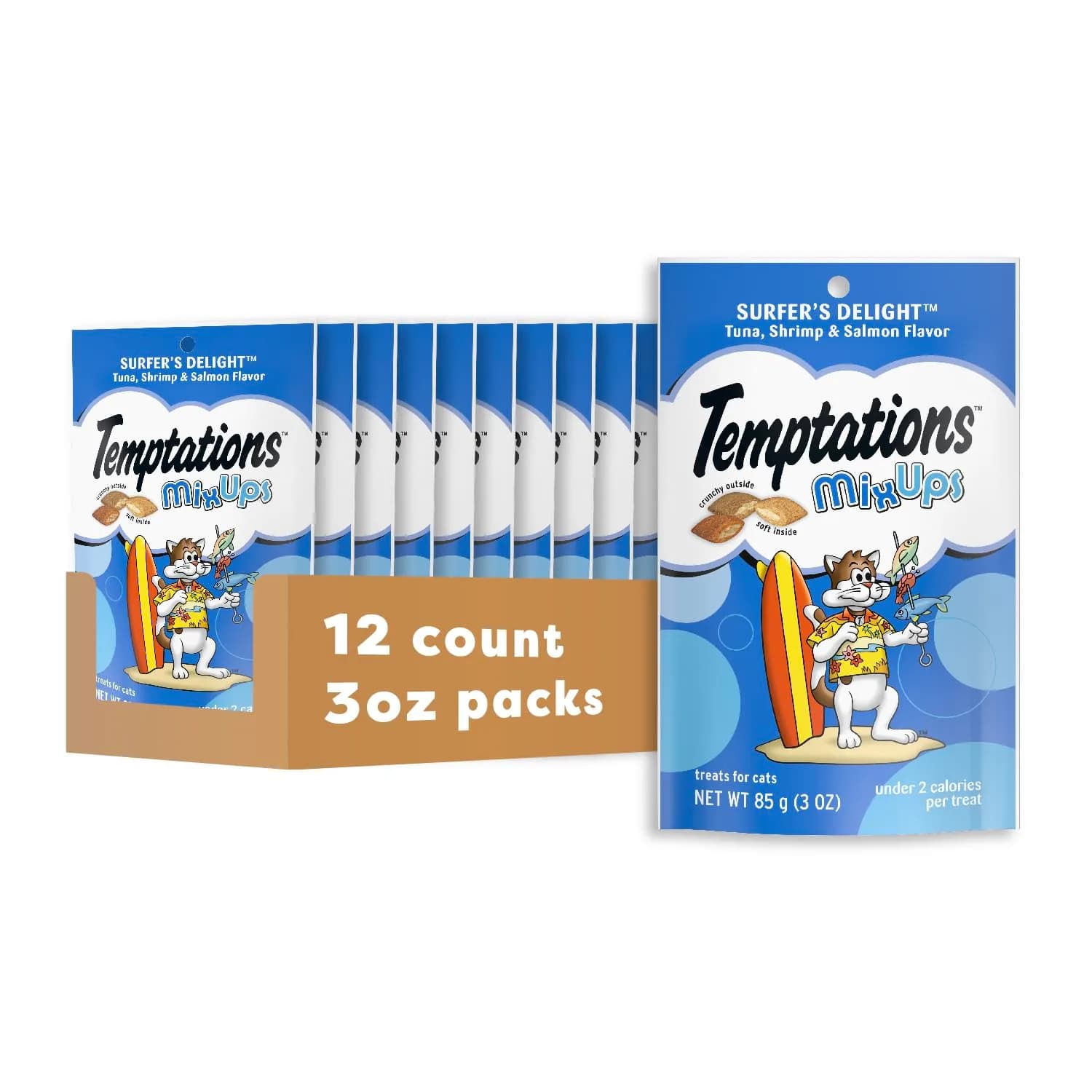 Temptations MixUps Surfer's Delight Crunchy Cat Treats, 3 oz Bag