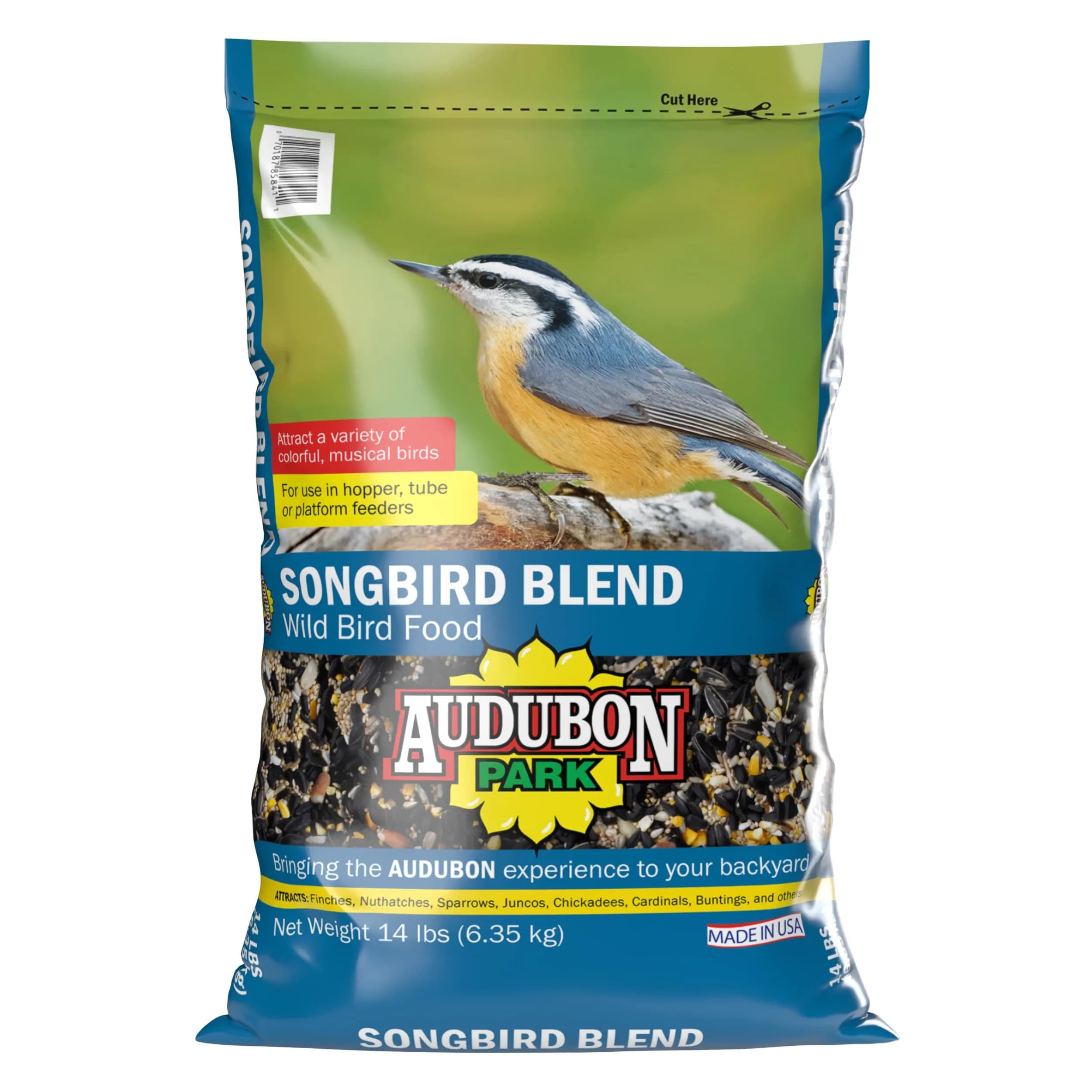 Audubon Park Songbird Bird Seed 14 lb | Supports Year-Round Feeding with Nutritious Blend - main product image