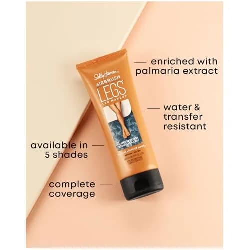 Sally Hansen Airbrush Legs Spray-On Tan Glow 4.4 Fl Oz - Medium, Water Resistant & Transfer Proof thumbnail 1