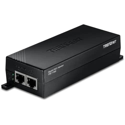 TRENDnet Gigabit Power Over Ethernet Plus Injector TPE-115GI | 1 Gbps PoE+ Power & Data up to 100m thumbnail 1