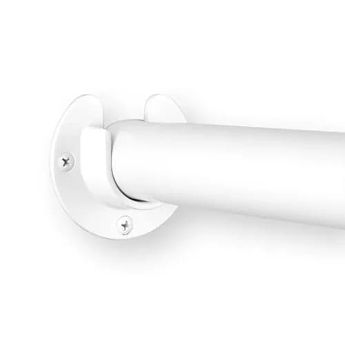 Knape & Vogt Heavy Duty Closet Pole Sockets | White Powder-Coated Mount Bracket (1 Pack) thumbnail 2