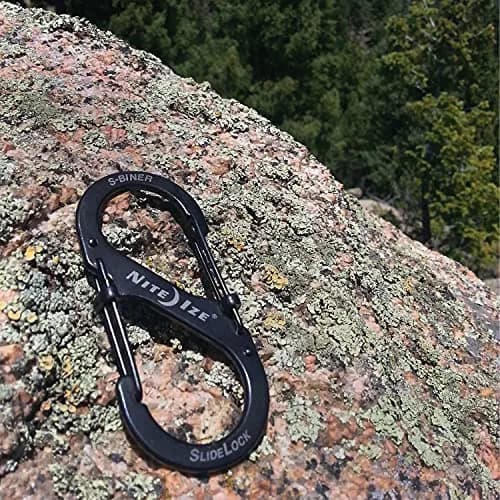 Nite Ize S-Biner Slide Lock Carabiner #4 - 75lb Capacity, Black | Secure Dual Gate Locking thumbnail 4