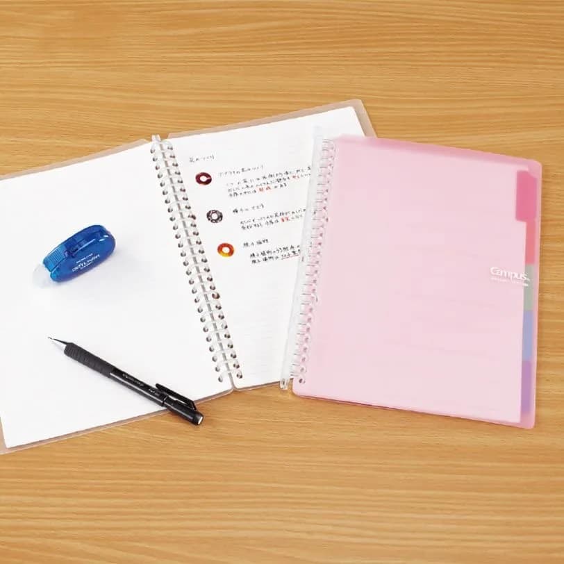 KOKUYO Smart Ring Binder A5 Light Pink | Up to 25 Sheets, Lockable Slim Notebook thumbnail 6