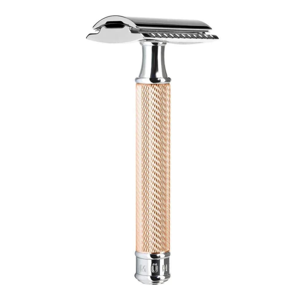 MÜHLE TRADITIONAL R89 Double Edge Safety Razor (Closed Comb) | Perfect for Everyday Use | Barbershop Quality Close Smooth Shave | Luxury Razor for Men — Rosegold