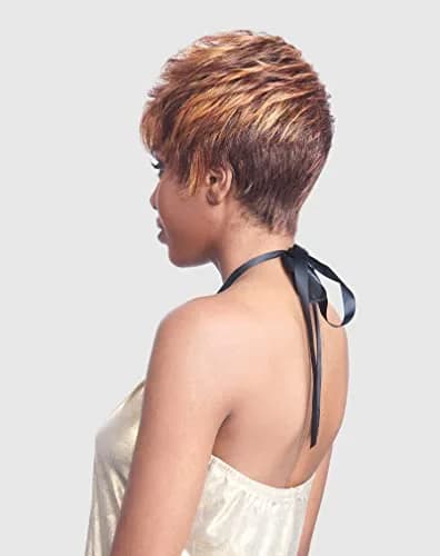 VANESSA Synthetic Full Wig - CALI (#1 - Jet Black) | Short Straight Wig with Adjustable Strap thumbnail 5