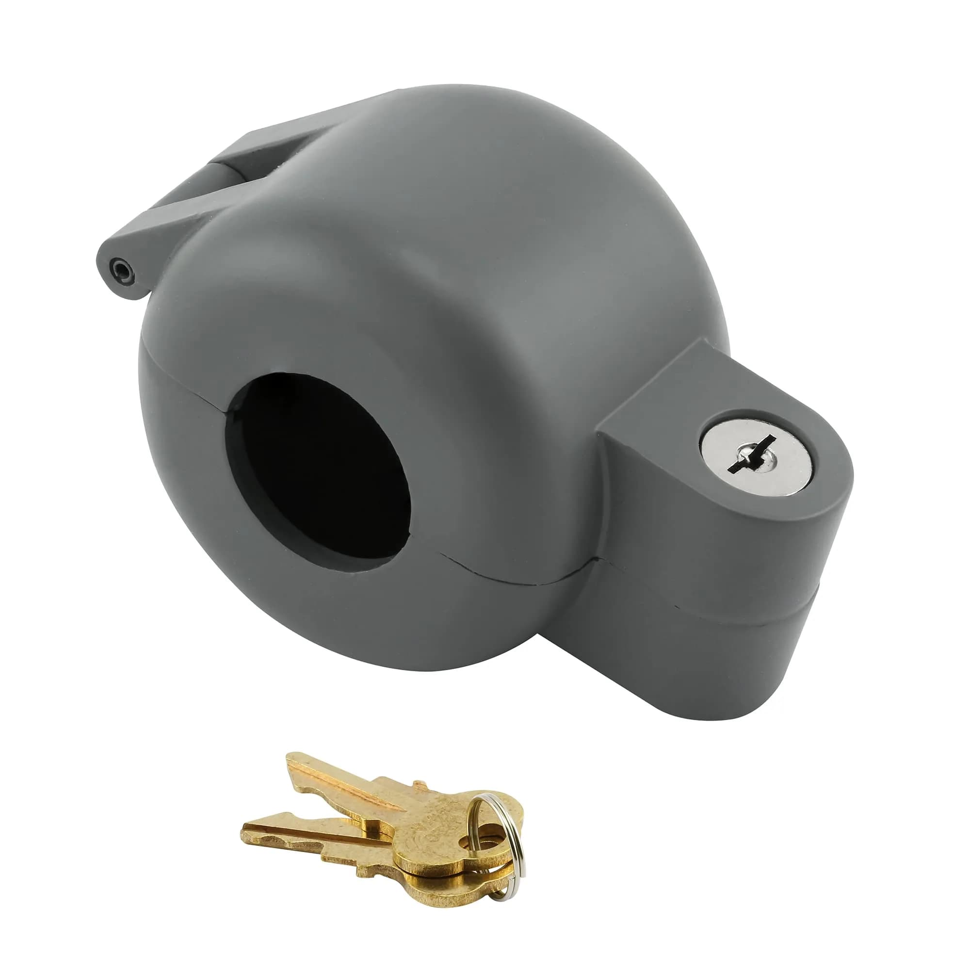 PRIME-LINE Door Knob Lock-Out Device, Keyed Alike, Diecast, Gray (1 Set) | Secure Doorknob Access Control - main product image