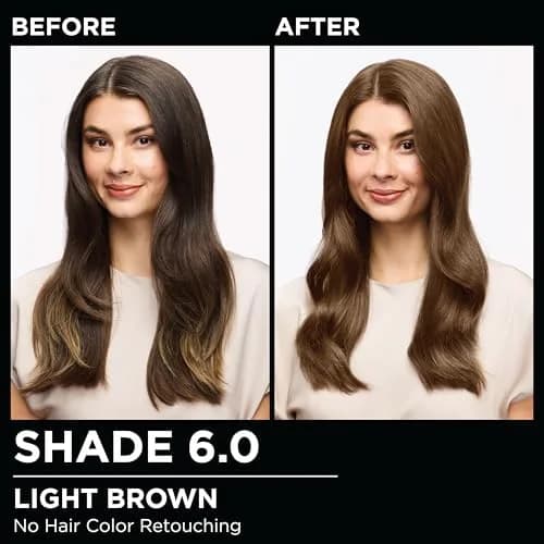 Garnier Olia Hair Color 6.0 Light Brown | Oil-Powered, Ammonia-Free, 100% Gray Coverage thumbnail 2