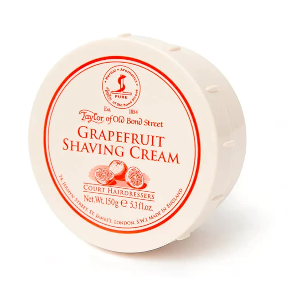 Taylor of Old Bond Street St. James Shaving Cream Bowl 150g (5.3 oz) | Classic Masculine Fragrance for Close Shave — Grapefruit
