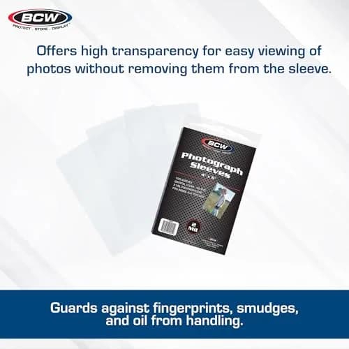 BCW 4x6 Photograph Sleeves - Pack of 100 | Archival Quality Crystal Clear Polypropylene | Acid-Free for Art Prints, Postcards, Pictures, and More! thumbnail 2