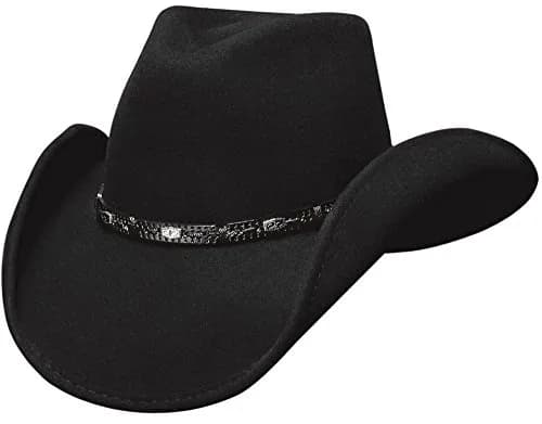 Bullhide Unisex Wild Horse Wool Hat Large Black | Pinch Front Western Style thumbnail 1