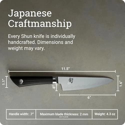 Shun Sora 6" Chef's Knife | Japanese VG10 Steel Edge, Full Tang, Balanced Handle thumbnail 5
