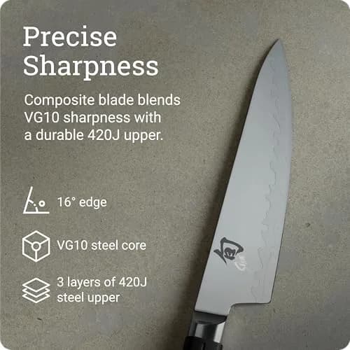 Shun Sora 6" Chef's Knife | Japanese VG10 Steel Edge, Full Tang, Balanced Handle thumbnail 3