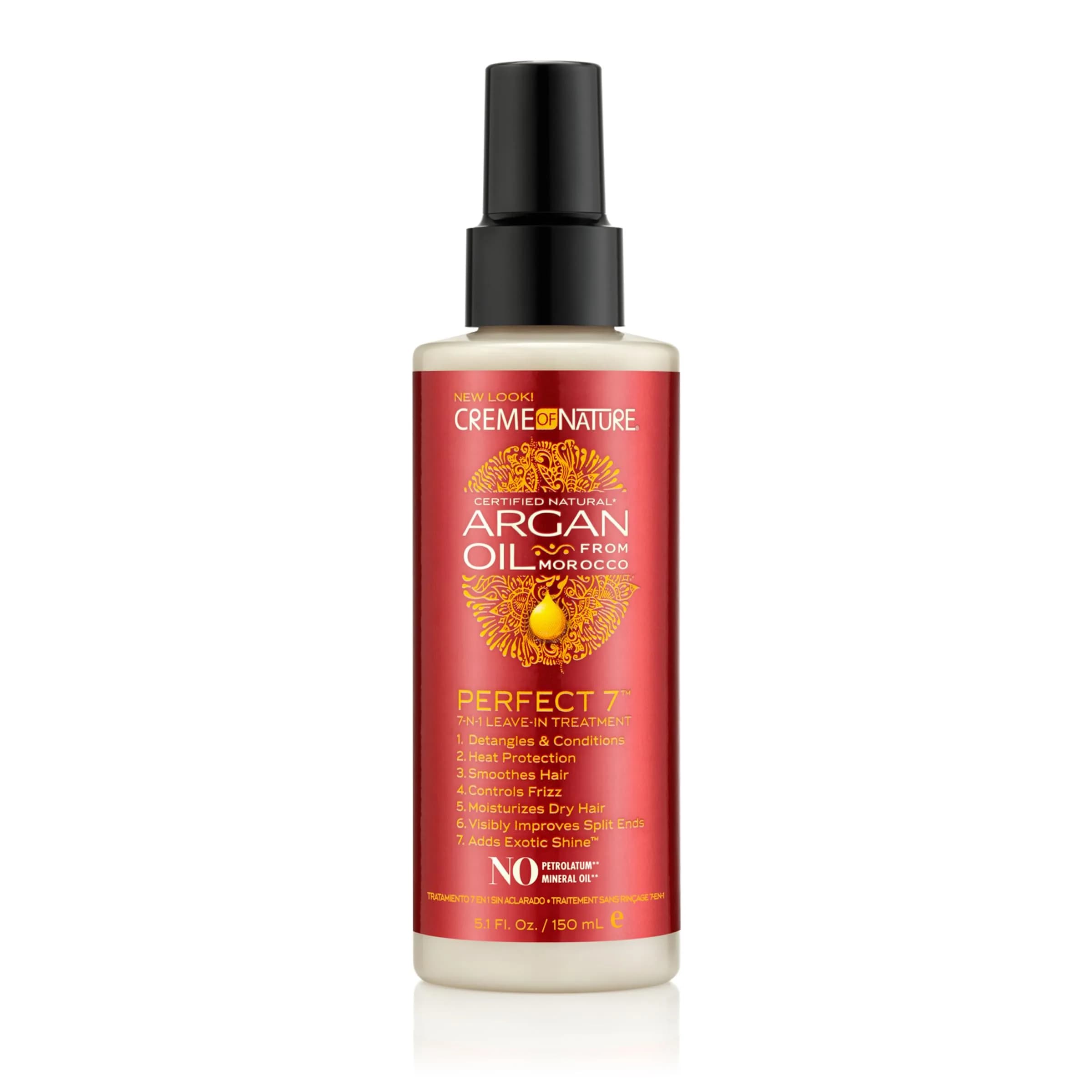 Creme of Nature Argan Oil from Morocco Perfect 7 7-in-1 Leave-in, 5.1 fl oz | Nourishing, Frizz Control & Heat Protection - main product image