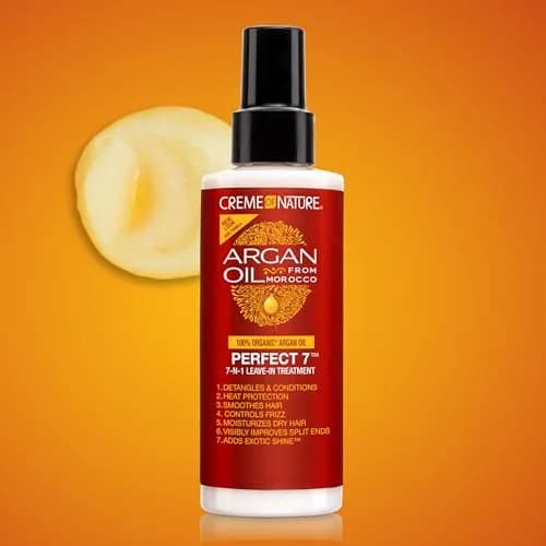 Creme of Nature Argan Oil from Morocco Perfect 7 7-in-1 Leave-in, 5.1 fl oz | Nourishing, Frizz Control & Heat Protection thumbnail 8